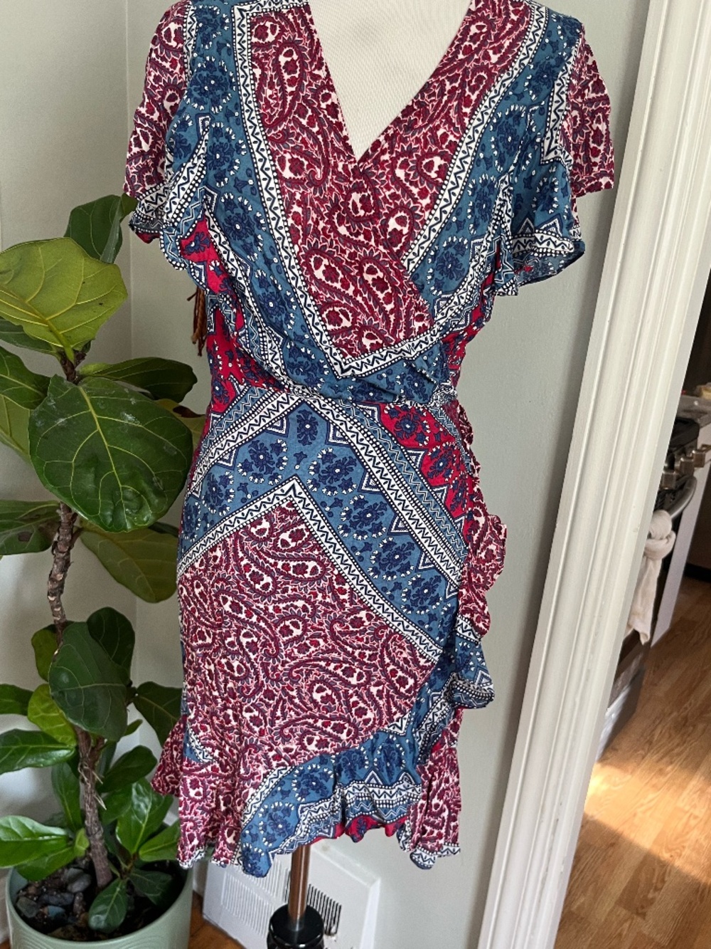 BA&SH XO Success wrap Dress - Size S